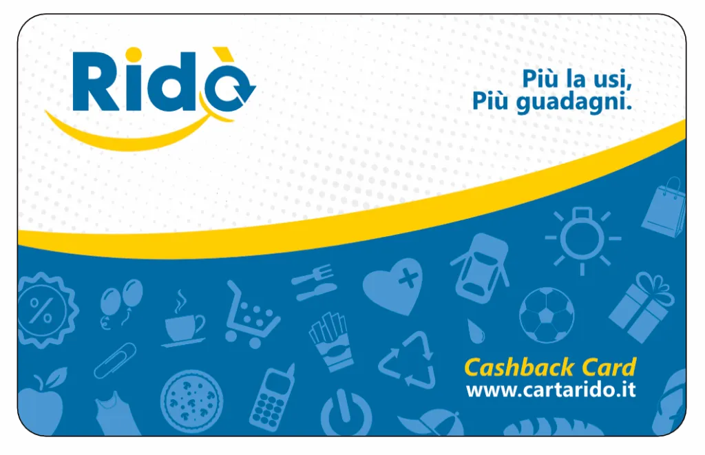 Tessera Carta Ridò con grafica cashback