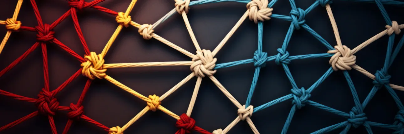 Stretta di mano tra due persone su sfondo urbano, simbolo delle partnership tra Italia Va in Rete e i partner del territorio.
